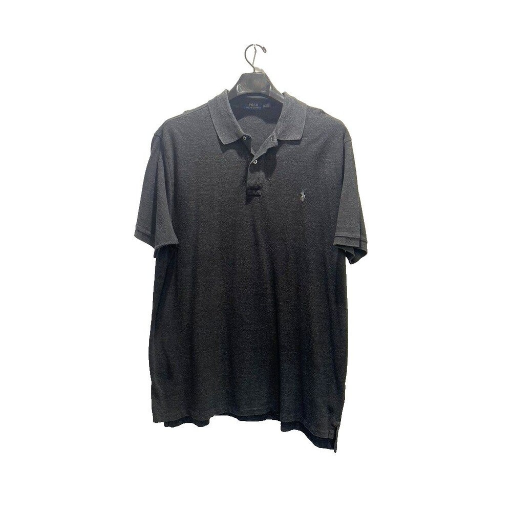 Polo Ralph Lauren Shirt Mens Tall Dark Gray  Pony Preppy Big and Tall 2XLT